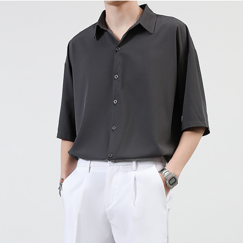 Summer Thin Japanese Casual Men's Short-sleeved Shirt