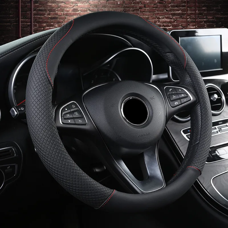 Car Steering Wheel Cover Four Seasons General Handle Cover - Black