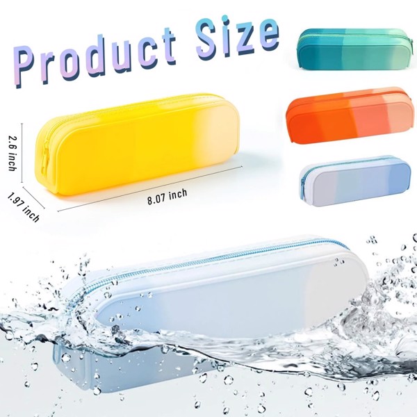 4 Pencil Cases, Silicone Waterproof Pencil Case, Not Shipped On Weekends