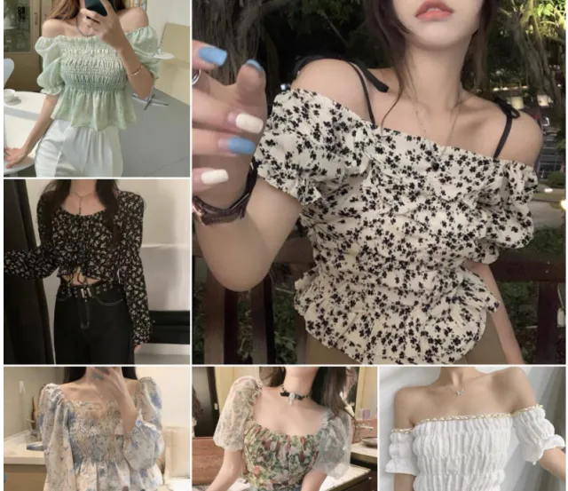 Sweet Floral Chiffon Printing Set Head Temperament Random Delivery - Shop at LoveMi