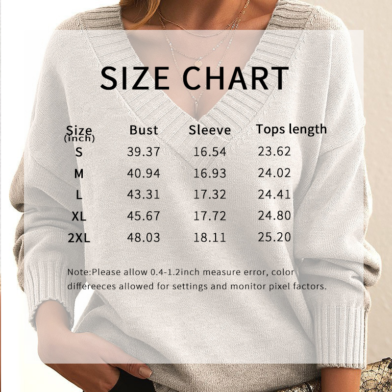 Women’s V-Neck Drop Shoulder Sweater