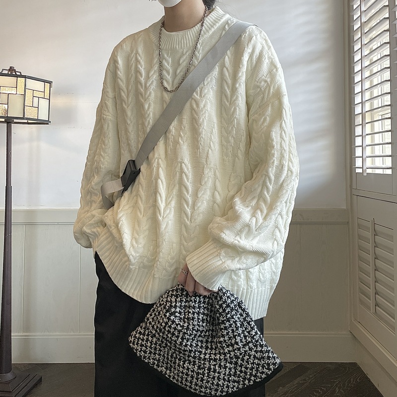 Fashion Men's And Women's Crewneck Solid Color Knitwear