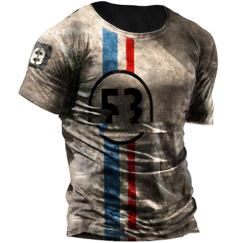 Title 6, Number 53 Vintage Mens Top T-shirt. Classic de...