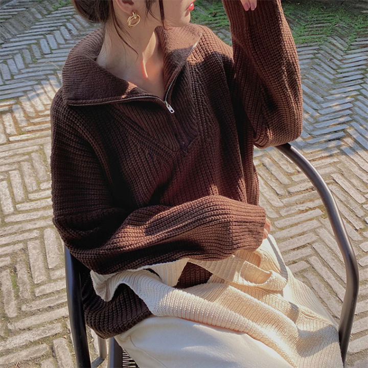 Large Lapel Zipper Pullover Padded High Collar