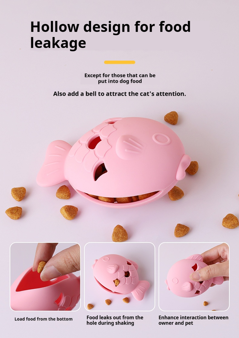 Fish-Shaped Dog Treat Dispenser Toy – Food-Grade Silicone Slow Feeder For Boredom Relief, Self-Entertainment & Pet Interaction – Durable Chew Toy With Treat Leakage Design, Teeth Cleaning Sur