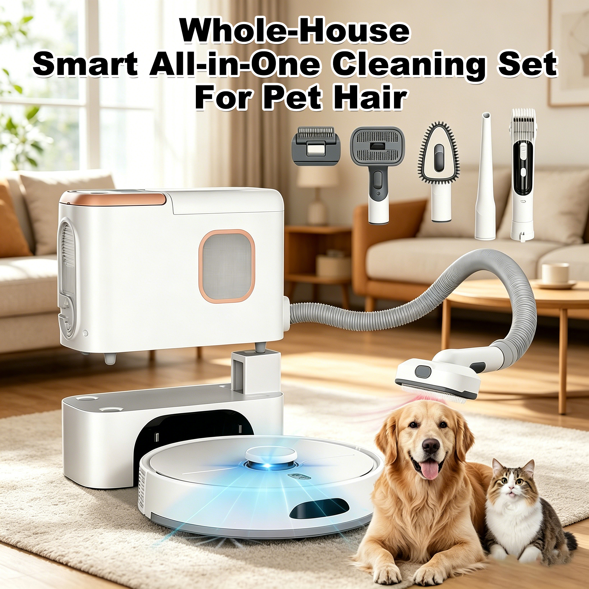 L21m PLUS Pet-Friendly Robot Vacuum Cleaner, TPU Rubber-Bristle Brush 6000Pa Powerful Suction, 3.0L Large Dust Bag, LiDAR Mapping, Auto Resume Cleaning For Home With Dogs Cats