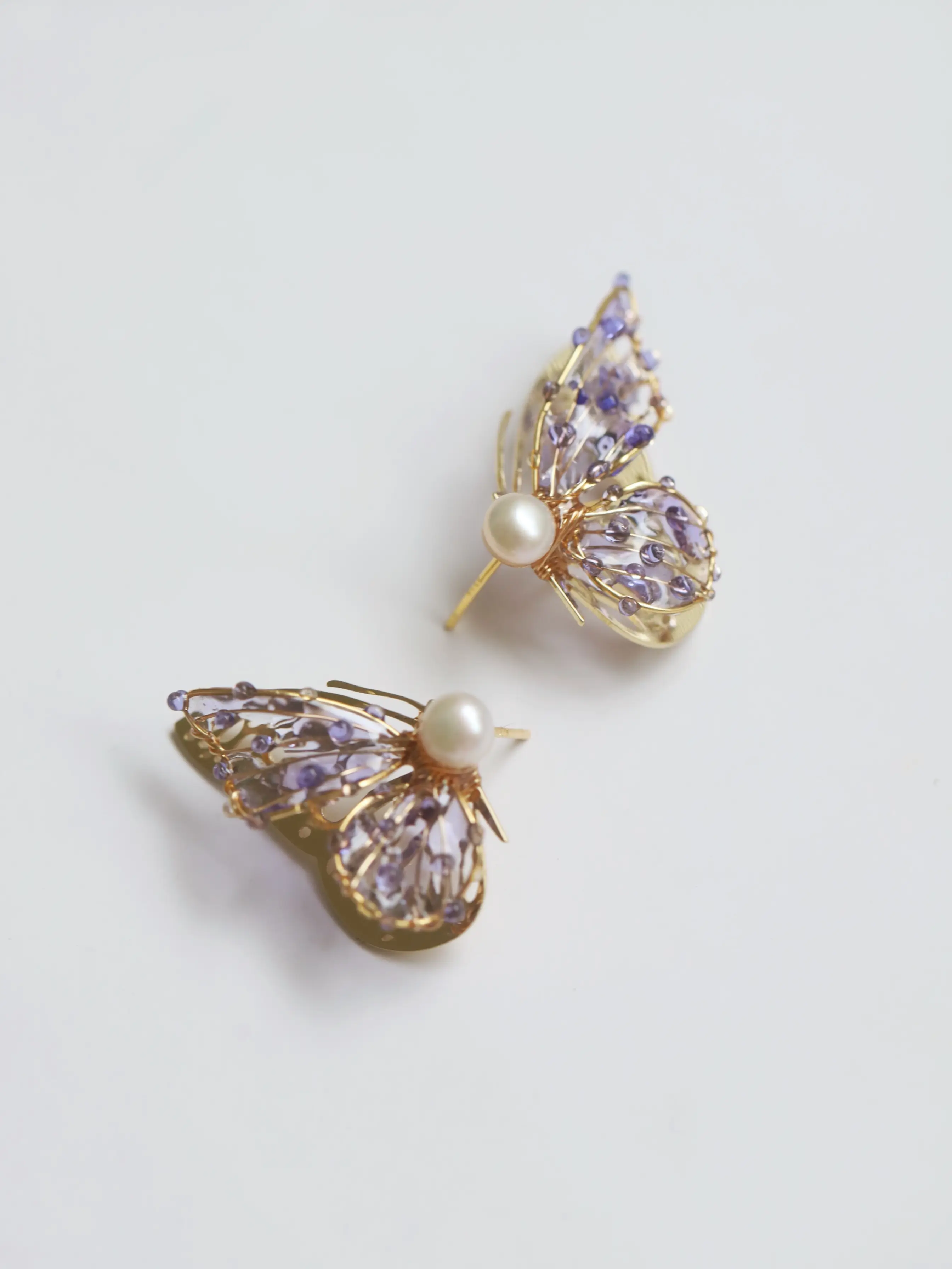 Summer New Product Butterfly Female Sterling Silver Stud Earrings