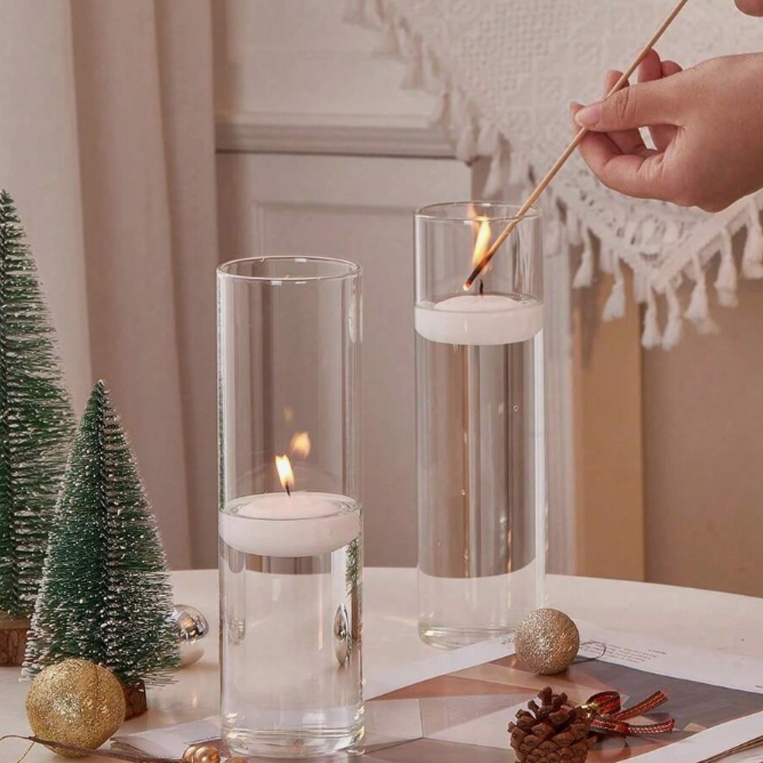 Candle Holders, Glass Vases,transparent Hydroponic Glassware,wedding Decorations