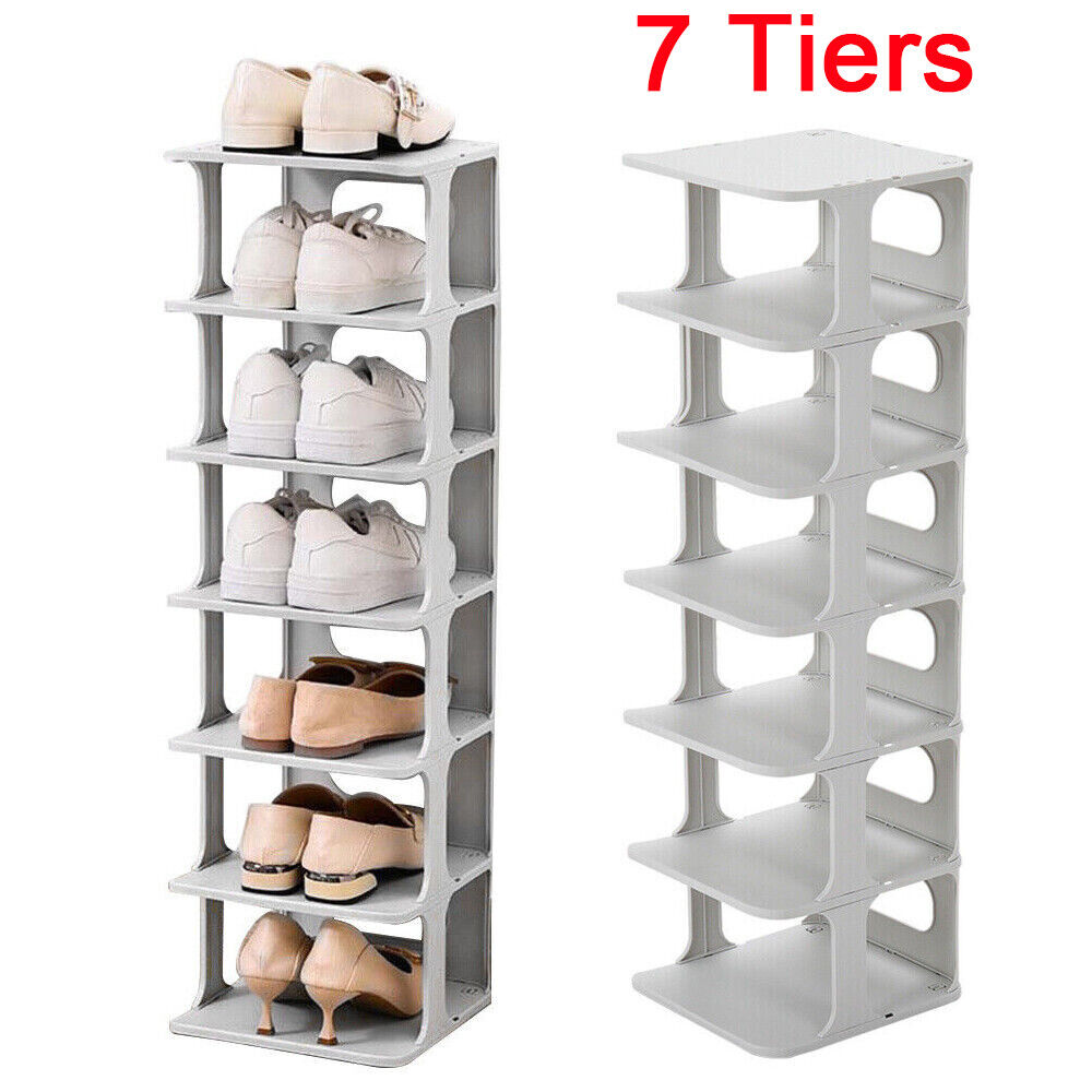 7 Tier Shoe Rack Tall Storage Shelf Unit Cabinet Home Organiser Footwear Stand — image 2