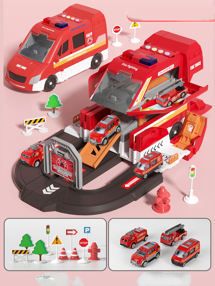 Deformed fire truck