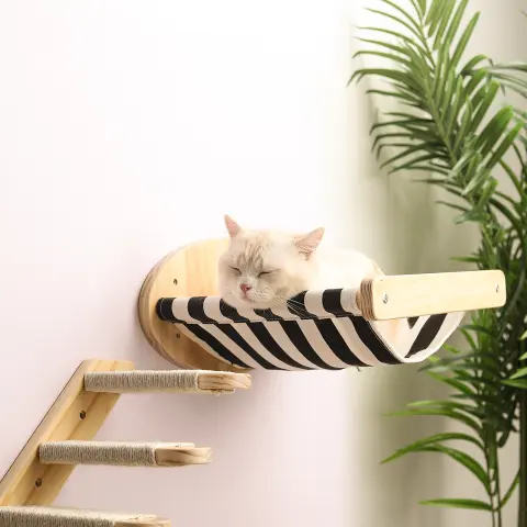 Wall Type Solid Wood Sisal Column Cat Scratching Board