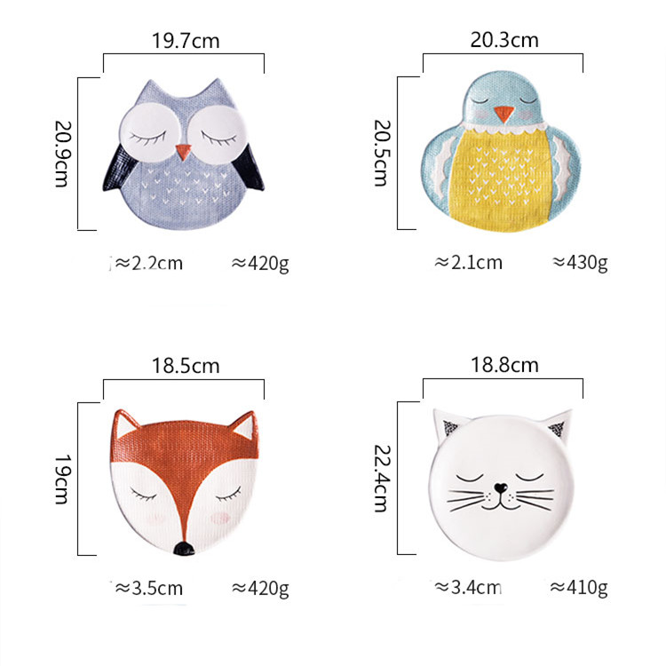 HomeCreativeCeramic Cute Pet Shaped Plate