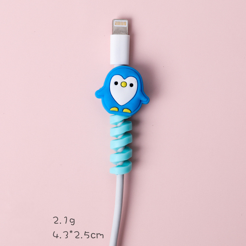 Cartoon Animal Mobile Phone Charging Cable Protective Cover