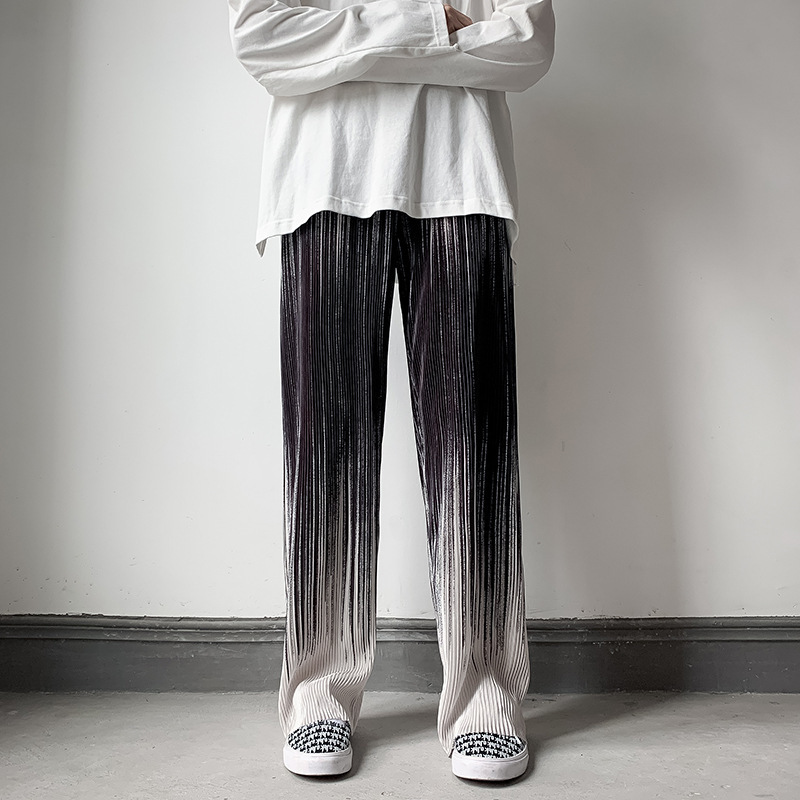 Title 2, Mens Loose Drape Gradient Striped Pants. Comfo...