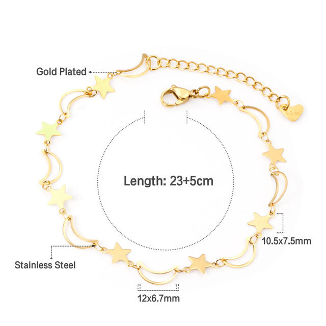 Title 10, Stainless Steel Anklet Chain Foot Ornaments Fem...