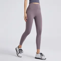 Ladies Fashion Nude Brushed Yoga Pants - Moon Rock - View 1