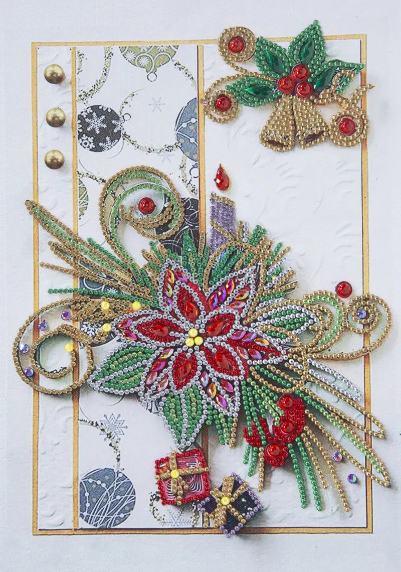 Crystal Special-shaped Bright Diamond Flower Living Room Porch Decoration Painting - B123