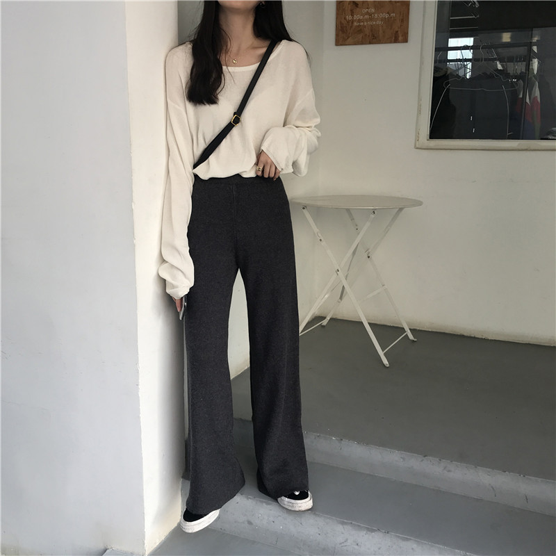 Title 2, High Waist Loose Drape Women Trousers Look Thin