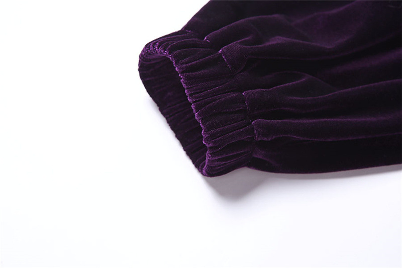 Long-sleeved Velvet Jacket  High Waist Bag