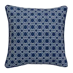 Park Cotton And Linen Pillow Cushions Are Light And Extravagant - Blue And White Geometry C - View 1