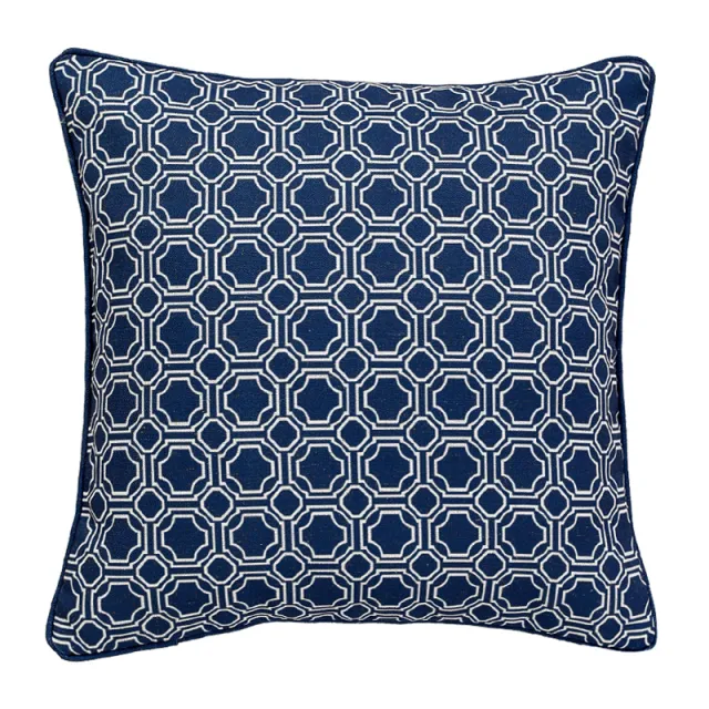 Park Cotton And Linen Pillow Cushions Are Light And Extravagant Blue And White Geometry C - Shop at LoveMi