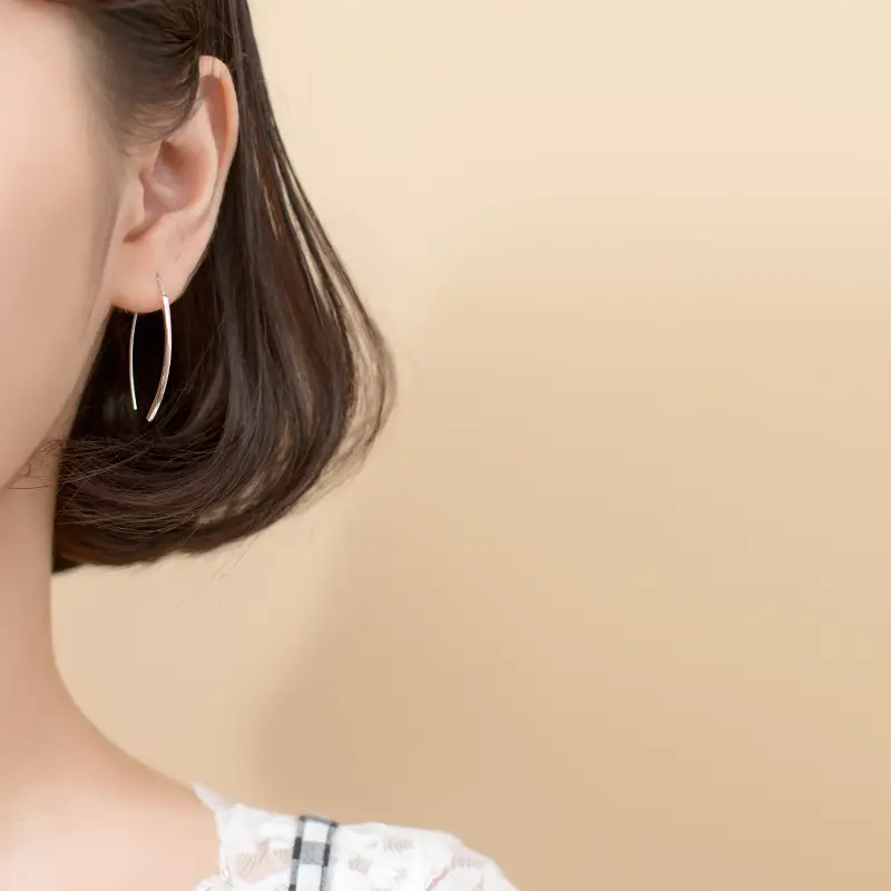 Women's S925 Silver U-shaped Earrings
