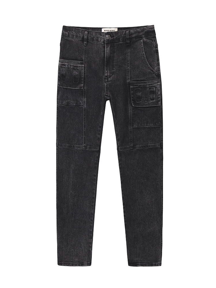 Title 6, Mens High Street Slim Stretch Jeans with three...