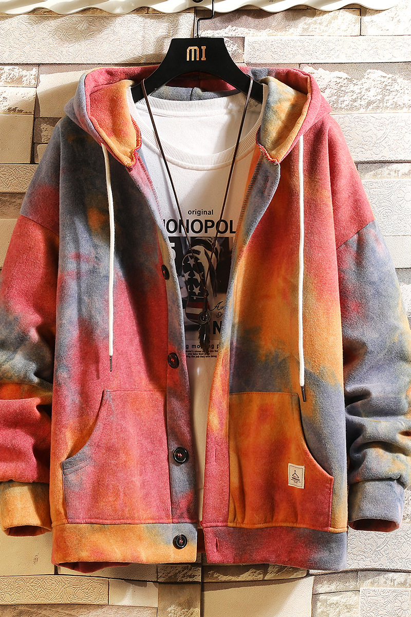 Sweatshirt Men's Hooded Cardigan Camouflage Top