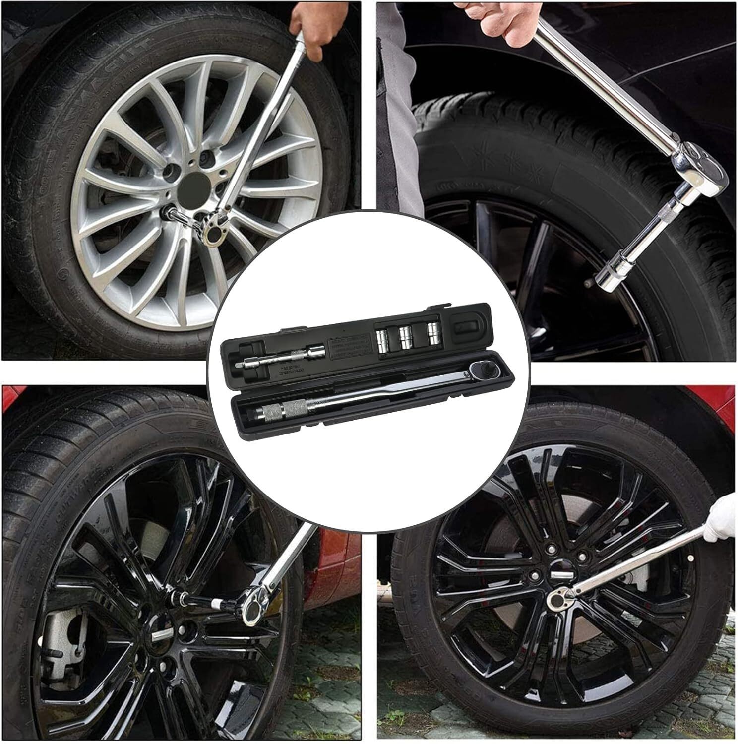 1 2 Inch Ratcheting Torque Wrench 28-210Nm With 17 19 21mm Drive Socket — foto 2