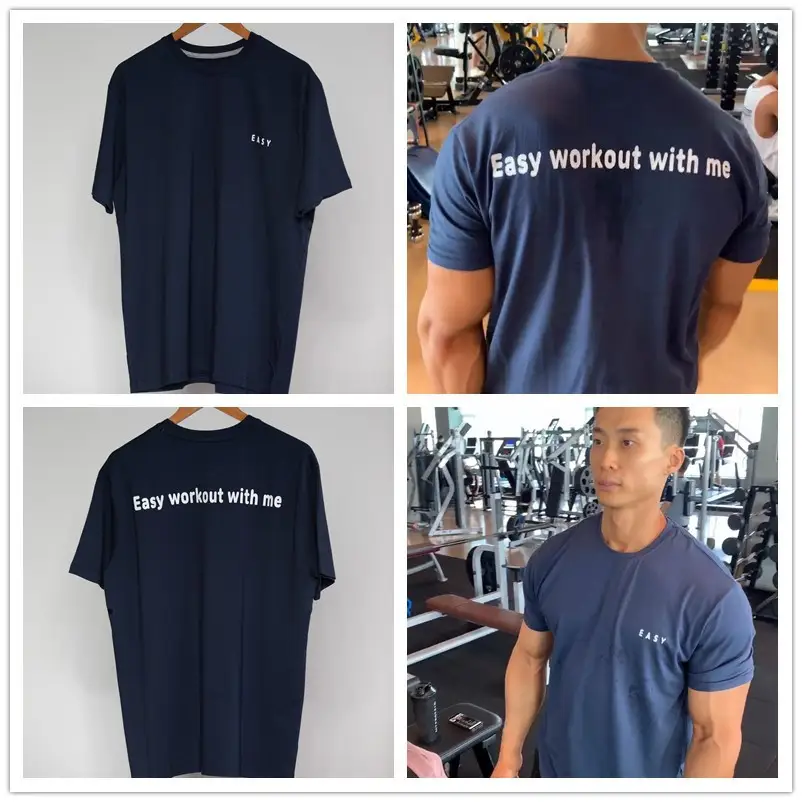 New Fitness Short-sleeved Men's Loose T-shirt Breathable