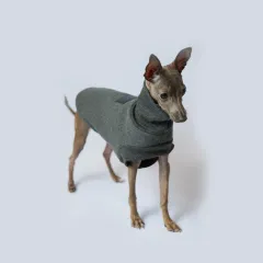 Italy's Small Lingti Whitby Bellington Clothes Rocking Fleece Dog Thickening Warm - Grey - View 1