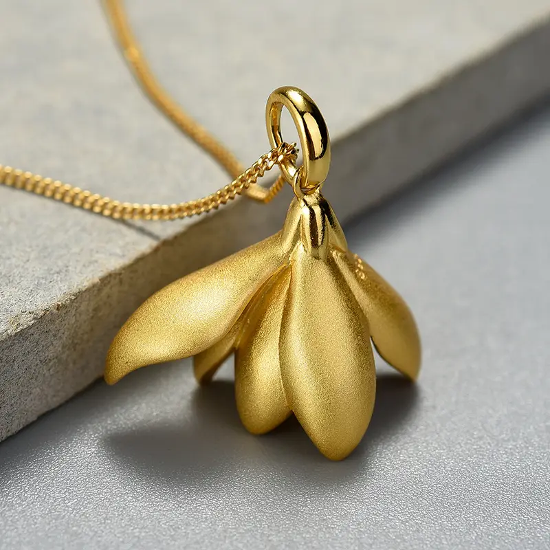Lonely Fang Magnolia Silver S925 Women's Pendant Chinese Style Retro Creative Data Package