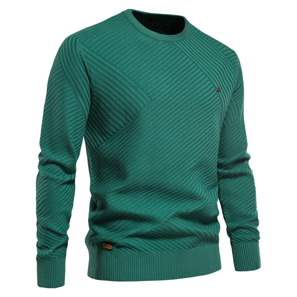 Title 3, Herren Casual Rundhals Pullover – Bequemer Stri...