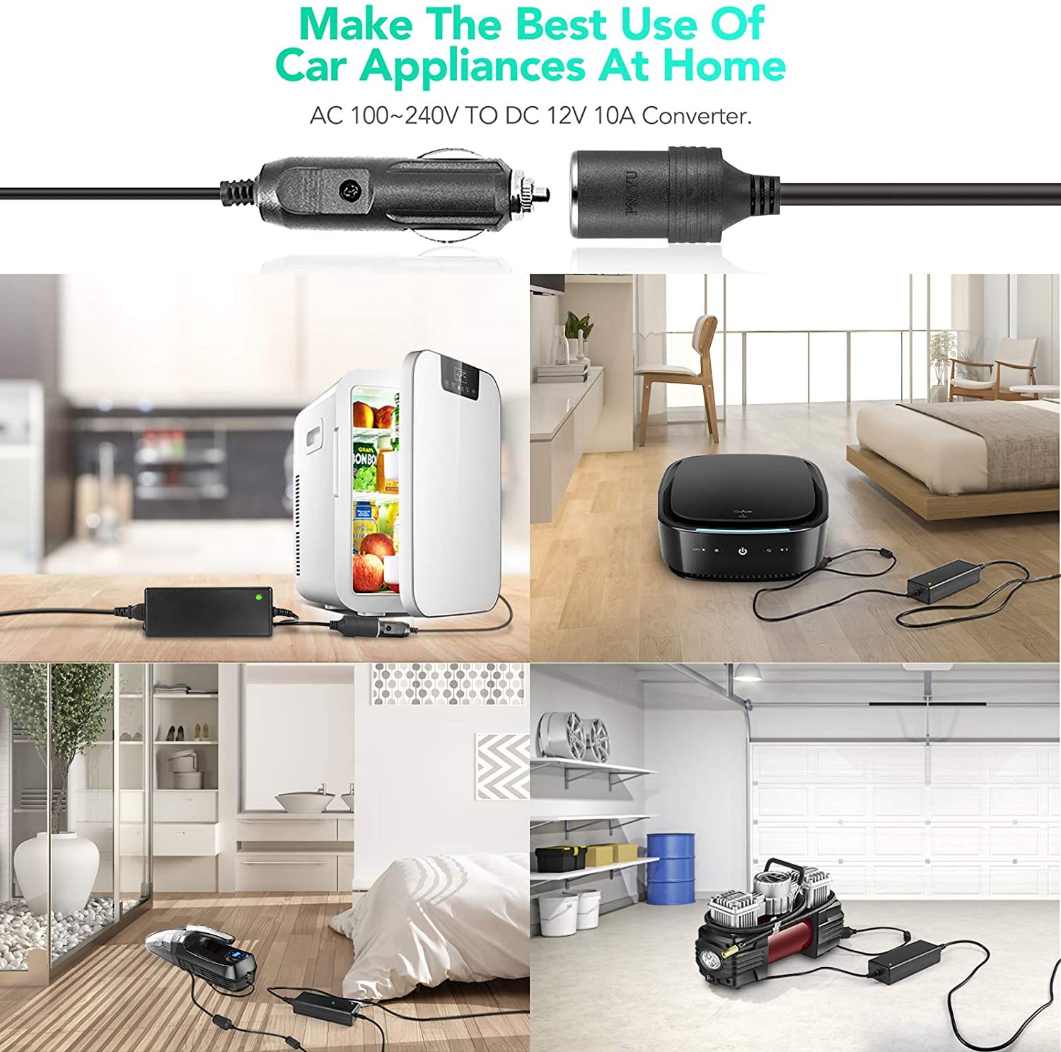 240V To DC 12V Mains Plug Cigarette Lighter Socket Car Van Charger Power Adapter