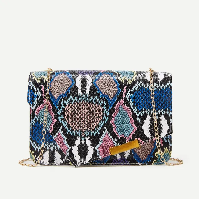 Fashion PU Fabric Snake Print Clutch Bag Charm Coin Purse - Shop at LoveMi