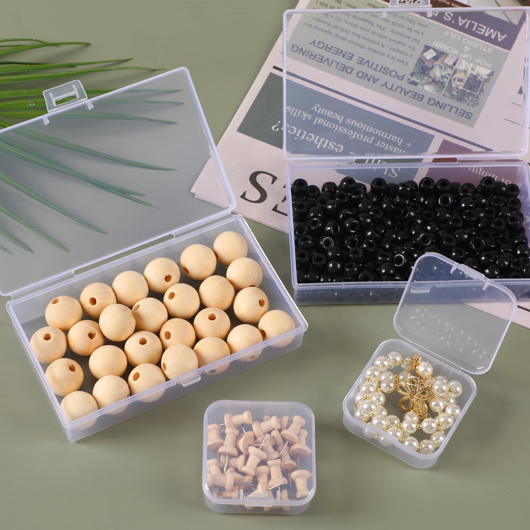 Clear Plastic Storage Containers Set For Craft Beads And Jewelry_voghion.com