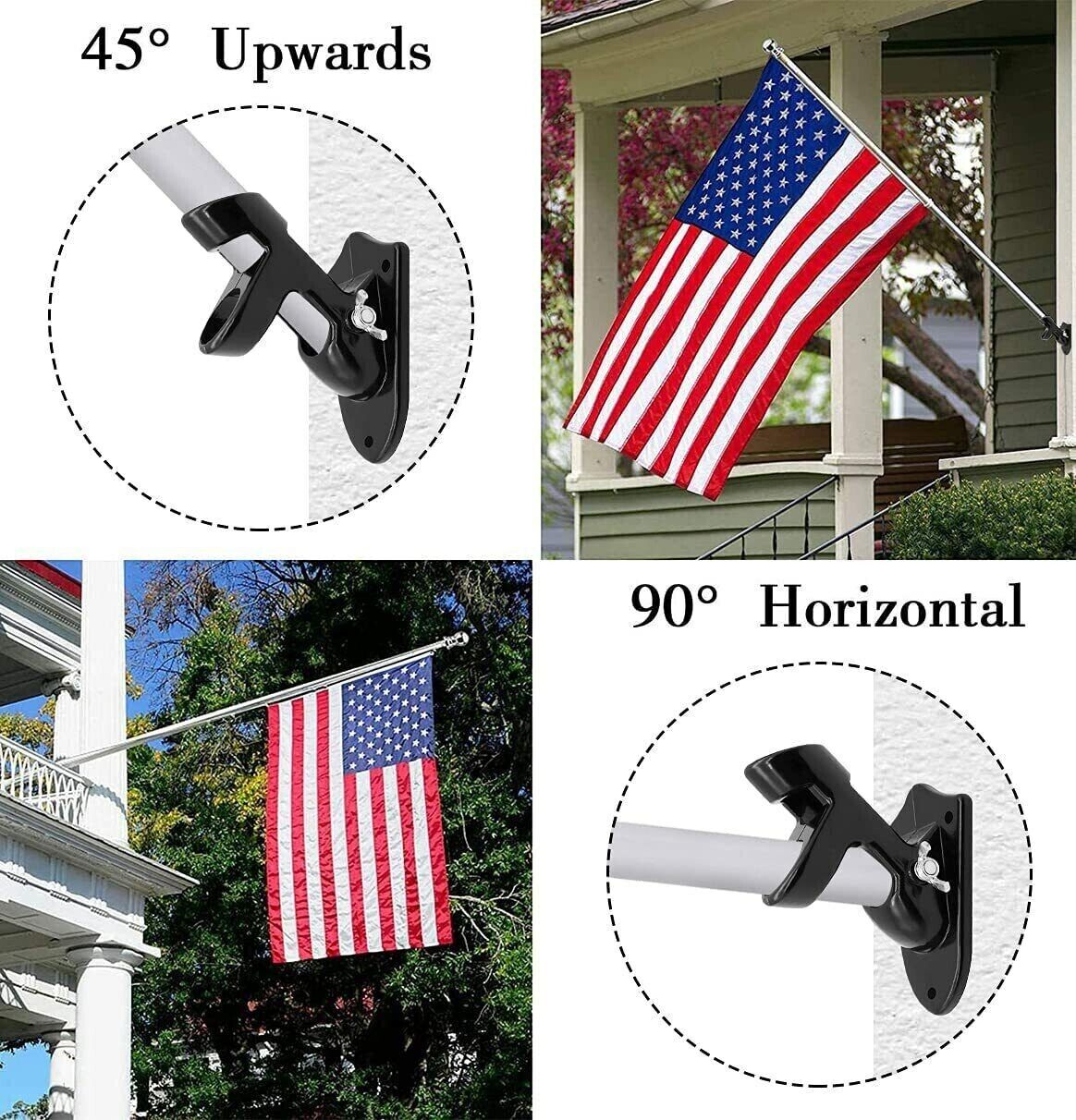 Flag Pole Holder Mount 1 inch Metal Bracket.