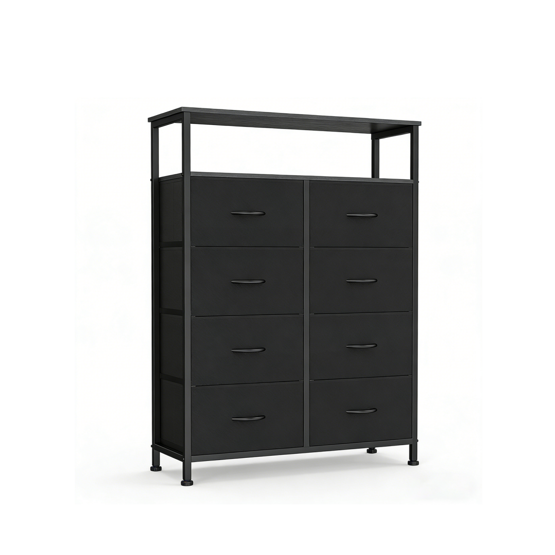 8-Drawer Fabric Dresser With Open Shelf, 45.9-inch Tall Storage Cabinet For Bedroom Closet Organization image 24