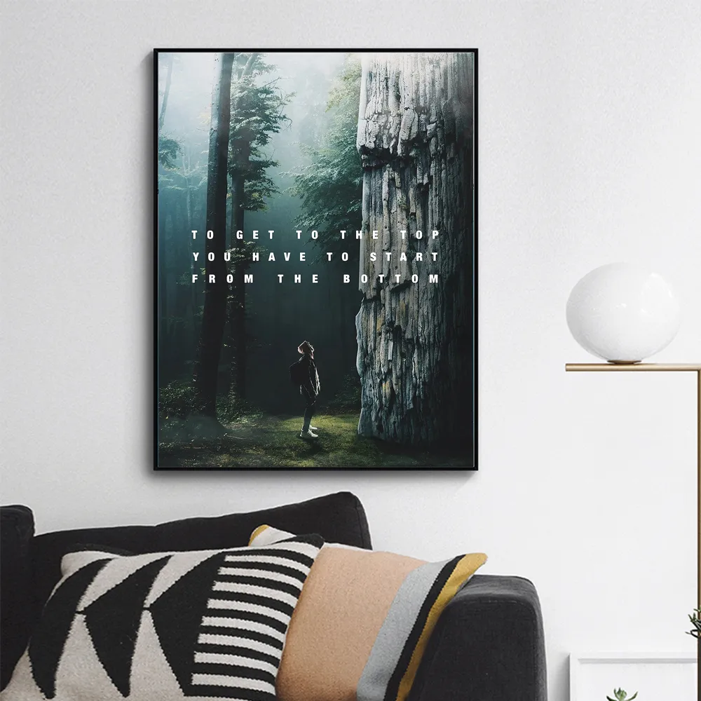 Modern Wall Decor Canvas Inspirational Quotes Painting Wall Art Poster Hit – image 2