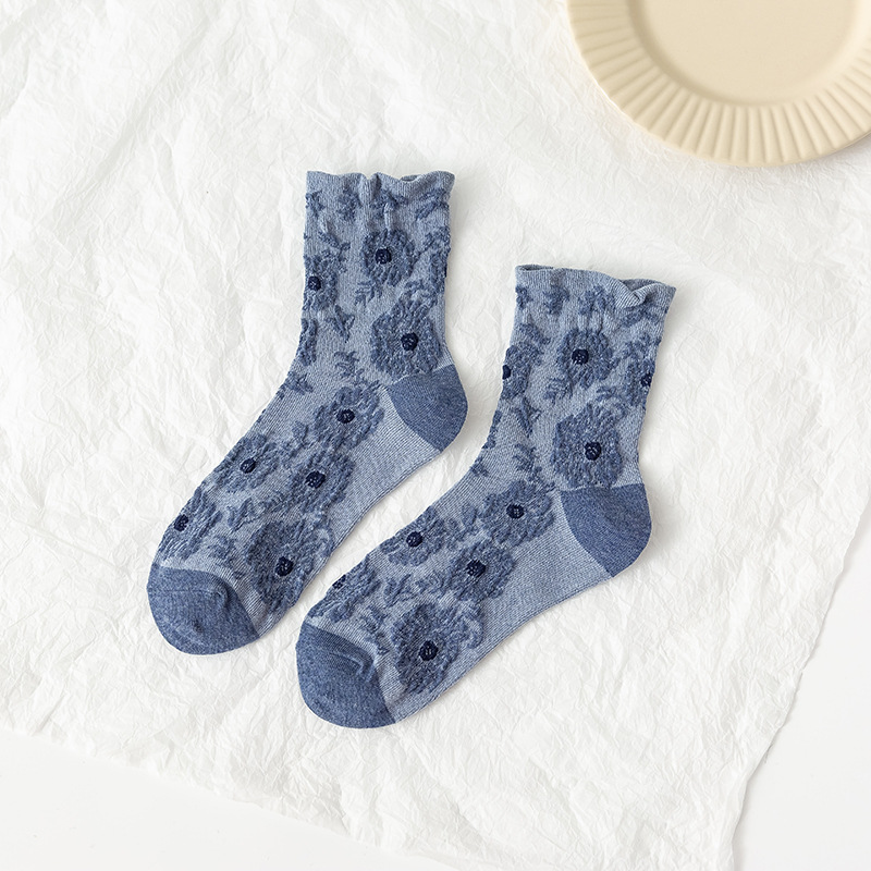 Title 4, Vintage jacquard ladies cotton socks