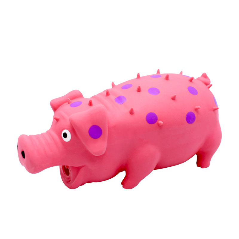 Squeaky Pig Dog Toy That Oinks, Latex Pig 7.3 In Grunting Dog Toys, Durable Dog Chewing Toys For Small Medium Large Dogs 6