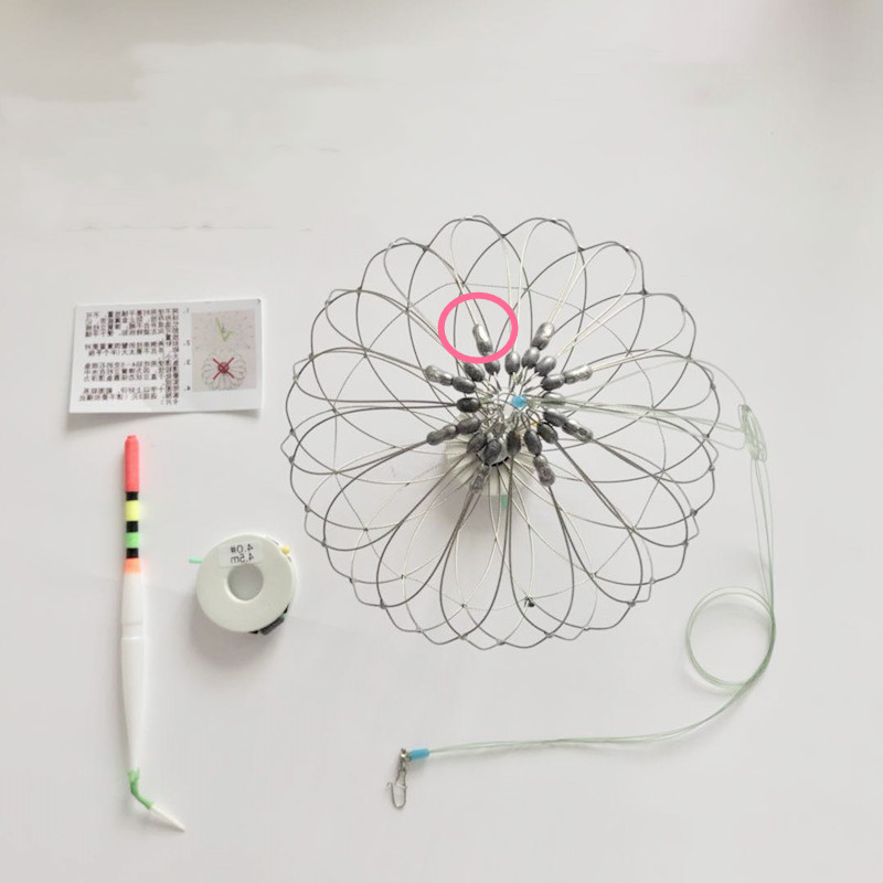 Sea Fishing Aggravated Automatic Netting Stainless Steel Crab Cage