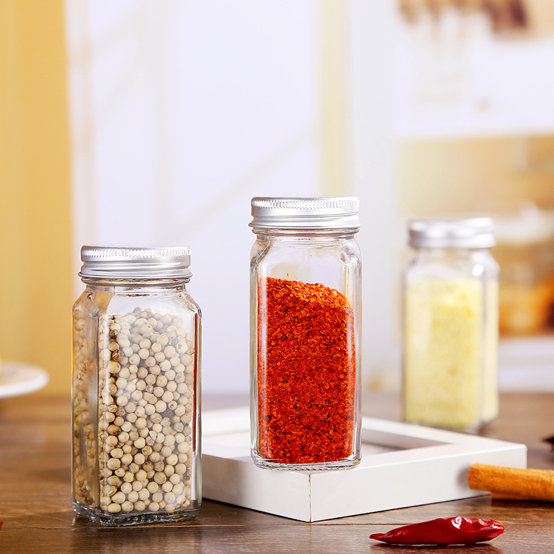 Title 2, Kitchen square glass jar seasoning box