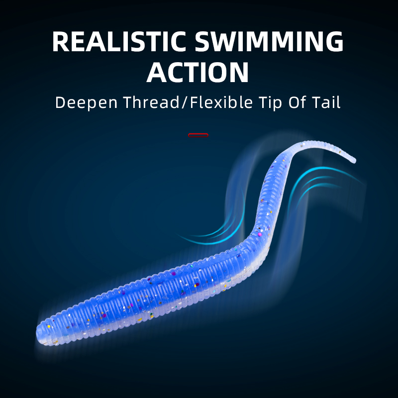 Larva 7.4cm10CM Road Subsoft Bait Monochrome Salt