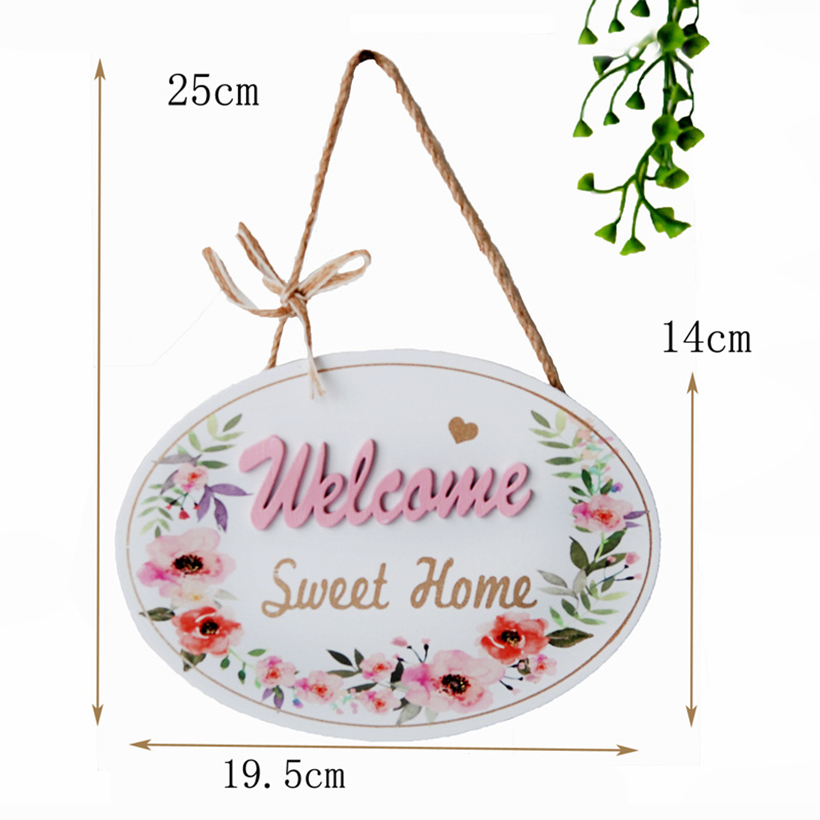 Retro Pendant Double-sided Wooden House Number Shop Decoration