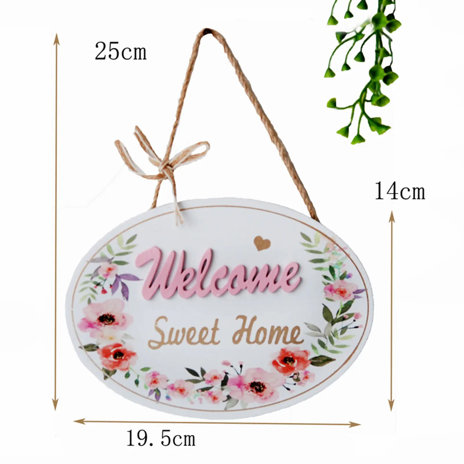 Retro Pendant Double-sided Wooden House Number Shop Decoration
