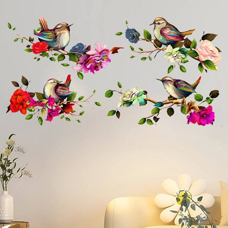 Magpies Branch Flower Wall Sticker Birds Mural Art Decal Wallpaper Decor UK — image 7