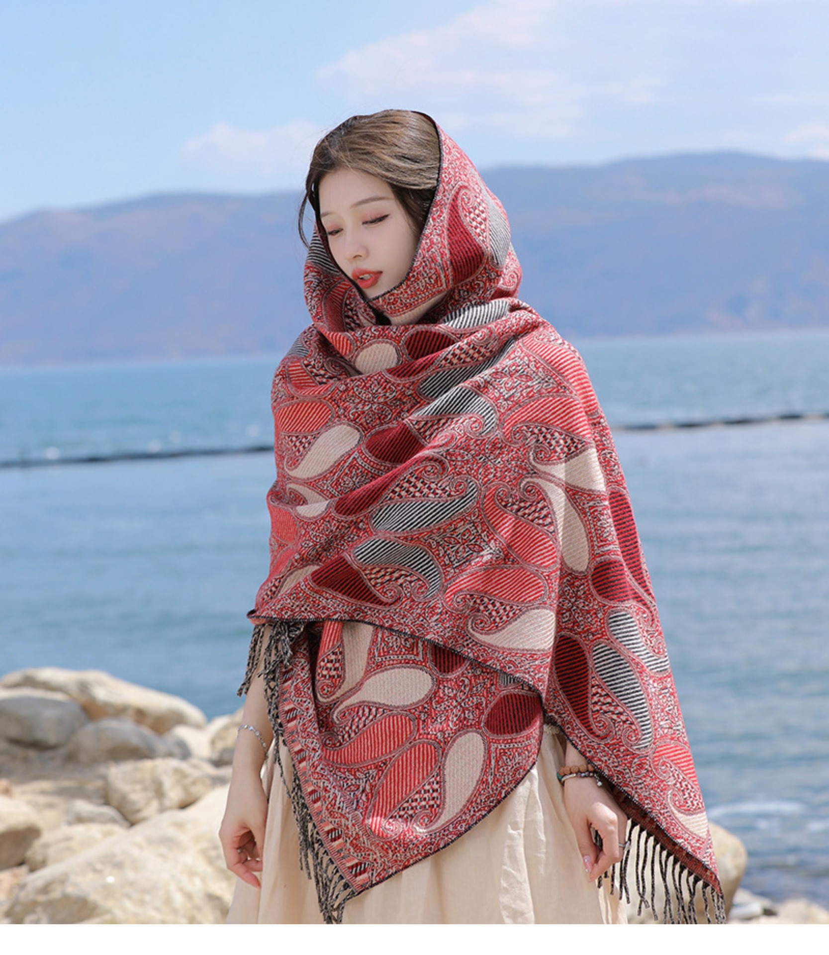 Title 14, Retro Ethnic Style Shawl Women