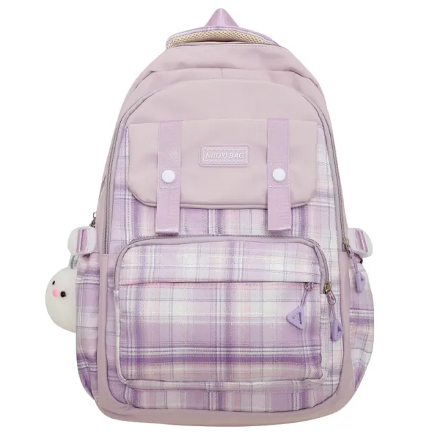Large Capacity Portable Backpack For Female Students' Backpack Purple - Shop at LoveMi