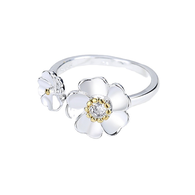 Title 5, Simple Fashion Flower Ring Japanese And Korean ...